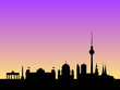 vector skyline of berlin germany