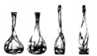 Set of the stylized bottles