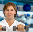 Man lifting free-weights
