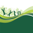 children on a woodland setting
