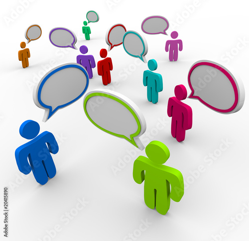 Illustration: Disorganized Communication - People Speaking at Once Disorganized Communication - People Speaking at Once