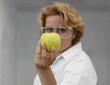 Female Scientist Offering Natural Food Female Scientist Offering Natural Food