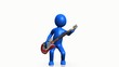 3d man playing guitar