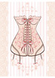 Corset with ribbon and lace