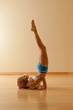 yoga beauty demonstrates the art of balance and grace