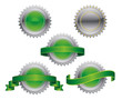 Silver Green Medallions