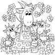 Goat and Goatlings (fairy-tale Wolf and 7 kids)