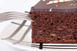 Macro de un pastel de chocolate