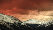 (1151) Early Winter Mountains Snow Sunset Clouds Skiing LOOP!
