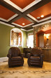 Photo: Brown Leather Chairs in Upscale Living Room Brown Leather Chairs in Upscale Living Room