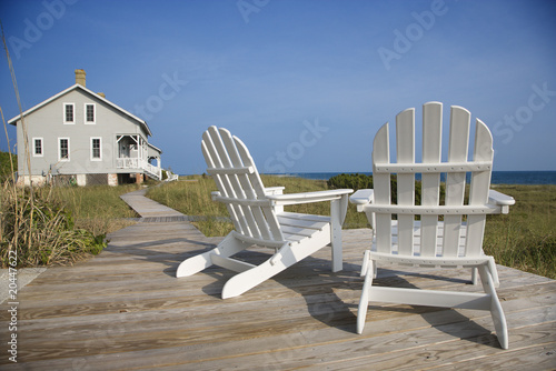 Foto: Chairs on Deck Facing Ocean Chairs on Deck Facing Ocean