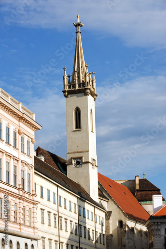 Photo: Gothic church in Vienna by the Opera theater, Austria Gothic church in Vienna by the Opera theater, Austria