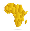 africa continental map with borders