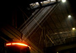 Lichtstahl im Stahlwerk
