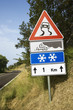 Photo: Signs on a Rural Road in Italy Signs on a Rural Road in Italy