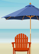 Vector: Adirondack Chair at Beac Adirondack Chair at Beac