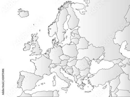 europe map outline. vector europe map outline