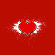 Glossy heart. Vector love card Glossy heart. Vector love card