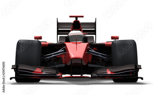 Illustration: race car - red and black race car - red and black