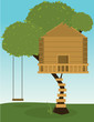 Tree house with swing Tree house with swing