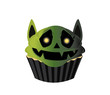 Smiling goblin cupcake Smiling goblin cupcake