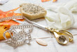 weave, scissors and needles