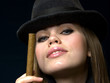 girl in black with a cigarette