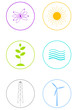 Energieformen als Icon