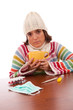 woman with flu symptoms woman with flu symptoms