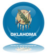 Oklahoma Round Flag Button (Oklahoman State USA America Vector)