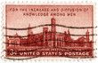 stamp printed in USA shows Smithsonian Institute