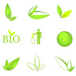 Set of bio, eco leaves Set of bio, eco leaves