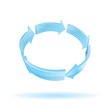 3D Arrows. Recycle symbol. Vector colorful illustration