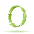 3D Arrows. Recycle symbol. Vector colorful illustration