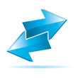 Blue 3d vector arrows
