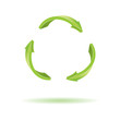 3D Arrows. Recycle symbol. Vector colorful illustration