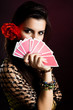 Gypsy woman with fan of cards