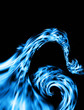 Illustration: Graphic blue waves Graphic blue waves