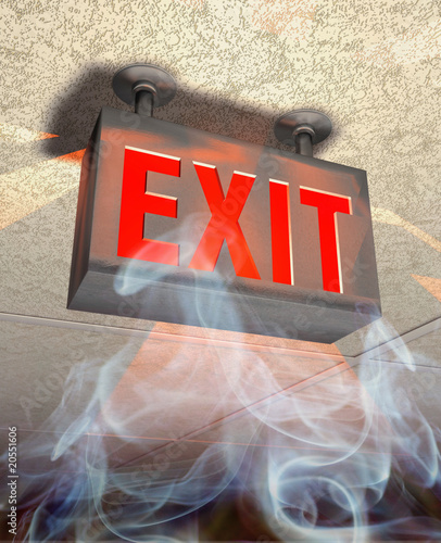 Illustration: exit sign exit sign