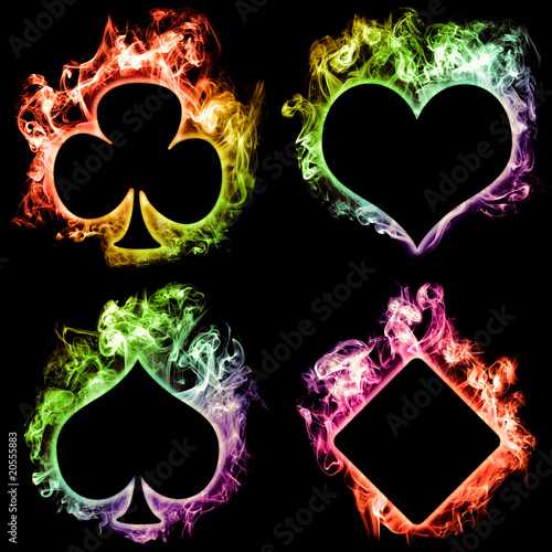 Illustration: Rainbow Fire Poker Symbols Rainbow Fire Poker Symbols
