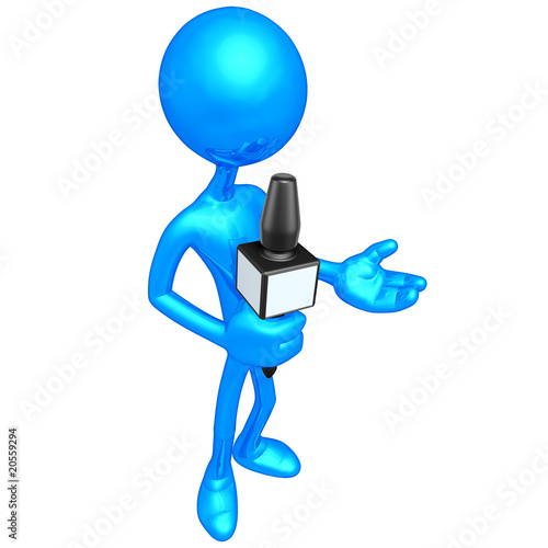 Illustration: News Reporter With Microphone News Reporter With Microphone