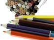 crayons de couleurs fond blanc