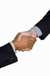interracial business handshake