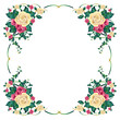 roses frame background