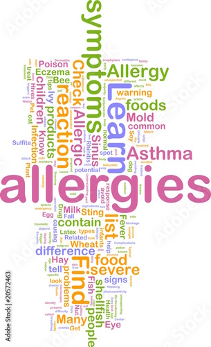 Illustration: Allergies word cloud Allergies word cloud
