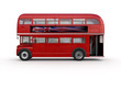 Double decker bus - isolated on white