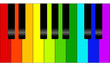 Colorful piano - vector