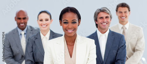 Photo: Portrait of a competitive business team Portrait of a competitive business team