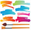 brushes and grunge painted elements