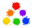 Primary and Secondary Colors in Paint Splatters Primary and Secondary Colors in Paint Splatters